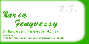 maria fenyvessy business card